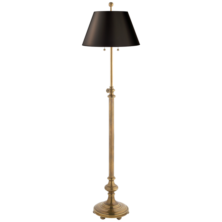 Ophiuchus Adjustable Club Floor Lamp-Visual Comfort-VISUAL-CHA 9124AB-B-Floor LampsBlack Paper-3-France and Son