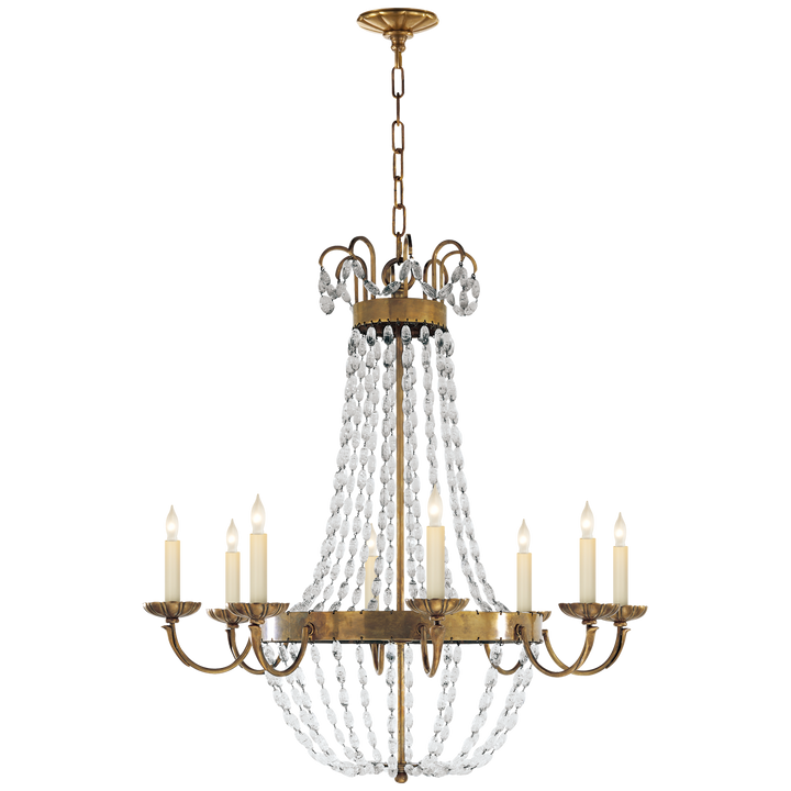 Priston Chandelier-Visual Comfort-VISUAL-CHC 1408AB-SG-ChandeliersLarge-Antique-Burnished-11-France and Son