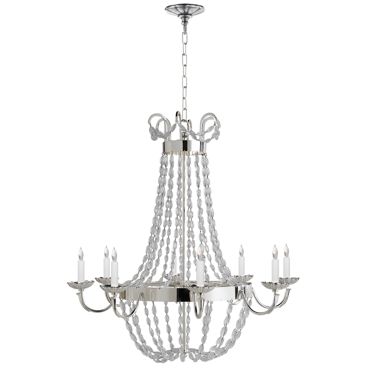 Priston Chandelier-Visual Comfort-VISUAL-CHC 1408PS-SG-ChandeliersLarge-Polished Silver-9-France and Son