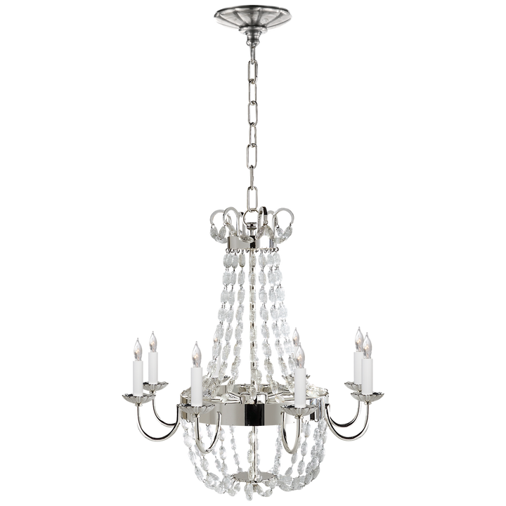 Priston Chandelier-Visual Comfort-VISUAL-CHC 1426PS-SG-ChandeliersMedium-Polished Silver-5-France and Son