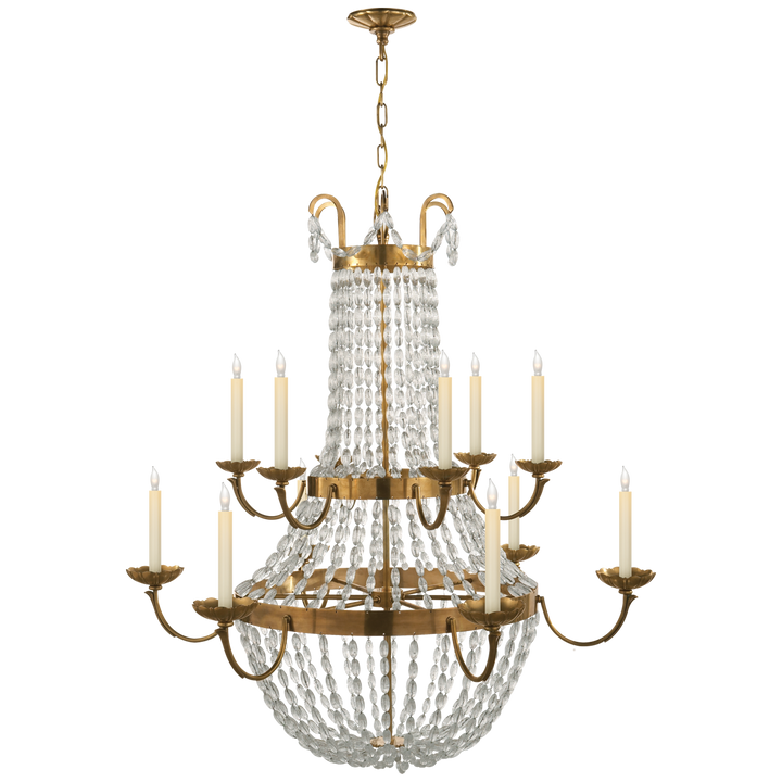 Party Flea Market Grande Chandelier-Visual Comfort-VISUAL-CHC 1508AB-SG-ChandeliersAntique-Burnished Brass-1-France and Son