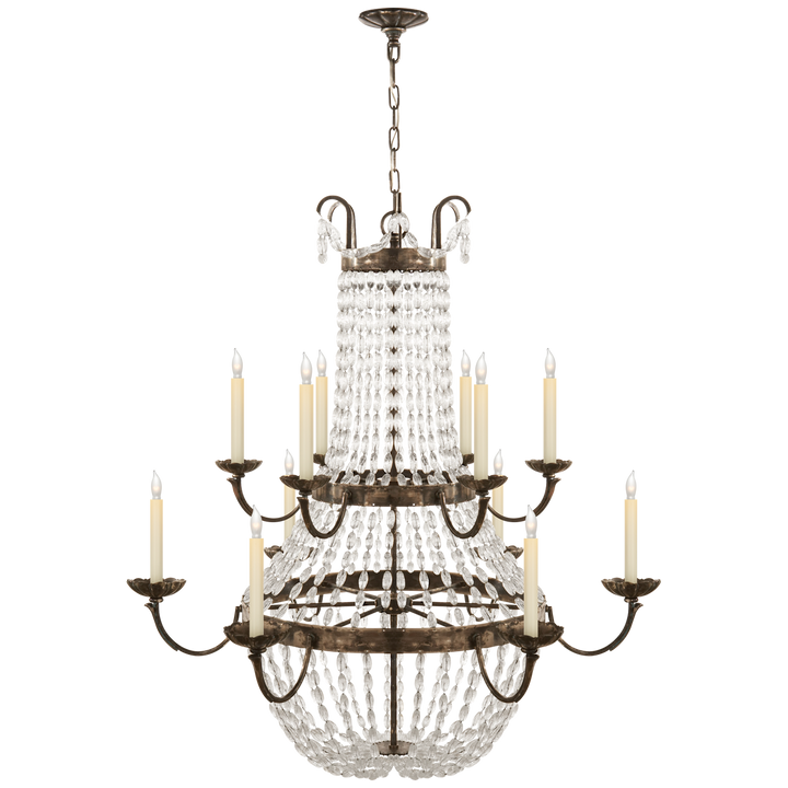 Party Flea Market Grande Chandelier-Visual Comfort-VISUAL-CHC 1508SHS-SG-ChandeliersSheffield Silver-2-France and Son