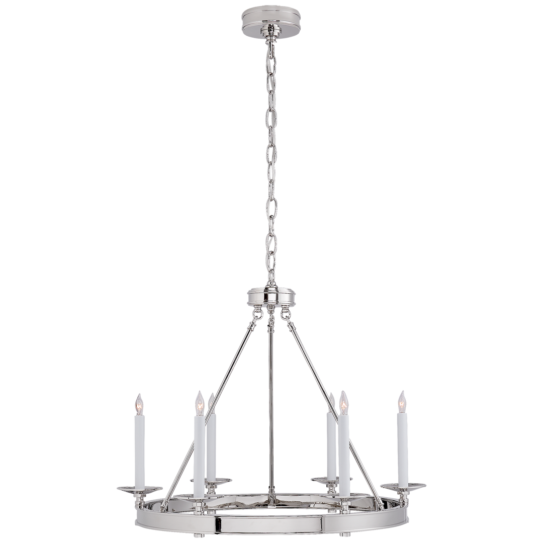 Loretta Ring Chandelier-Visual Comfort-VISUAL-CHC 1600PN-ChandeliersSmall Round-Polished Nickel-4-France and Son