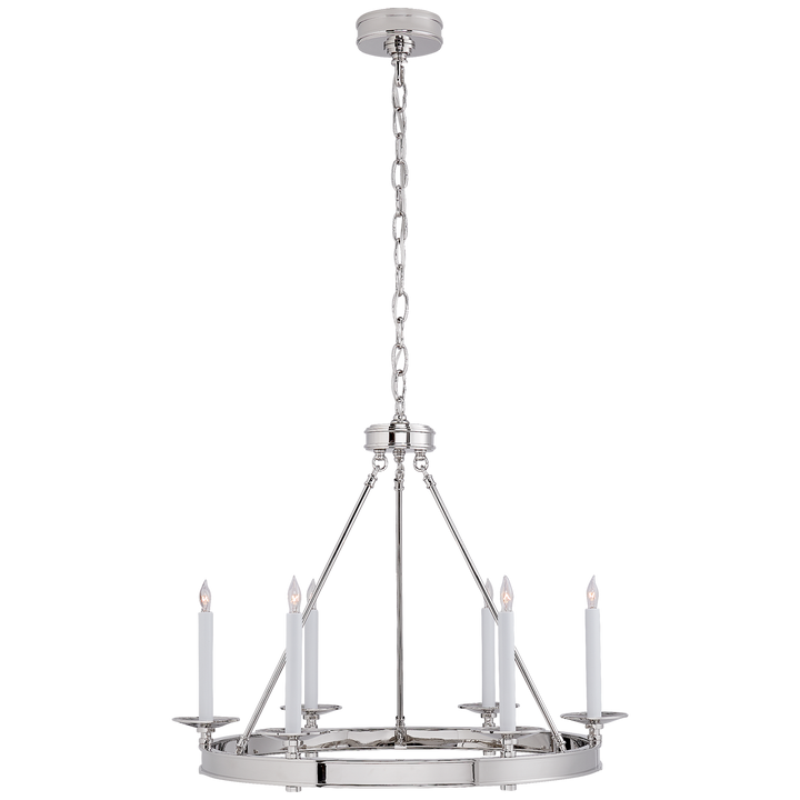 Loretta Ring Chandelier-Visual Comfort-VISUAL-CHC 1600PN-ChandeliersSmall Round-Polished Nickel-4-France and Son