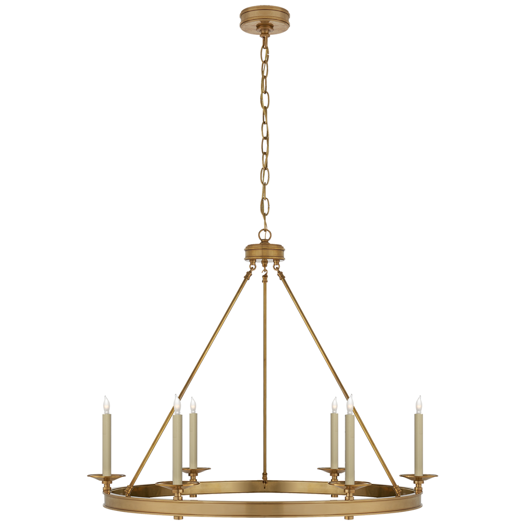 Loretta Ring Chandelier-Visual Comfort-VISUAL-CHC 1601AB-ChandeliersMedium Round-Antique- Burnished Brass-5-France and Son