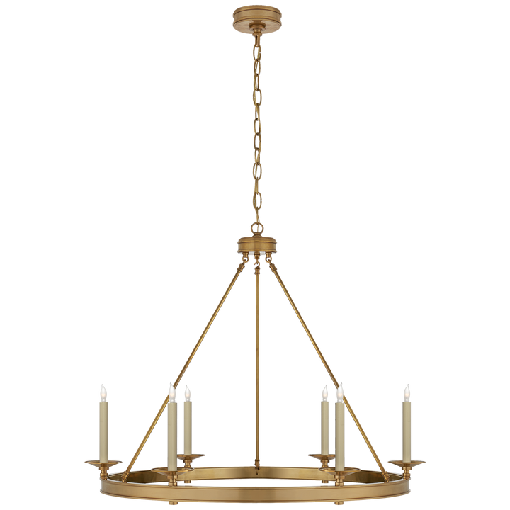 Loretta Ring Chandelier-Visual Comfort-VISUAL-CHC 1601AB-ChandeliersMedium Round-Antique- Burnished Brass-5-France and Son