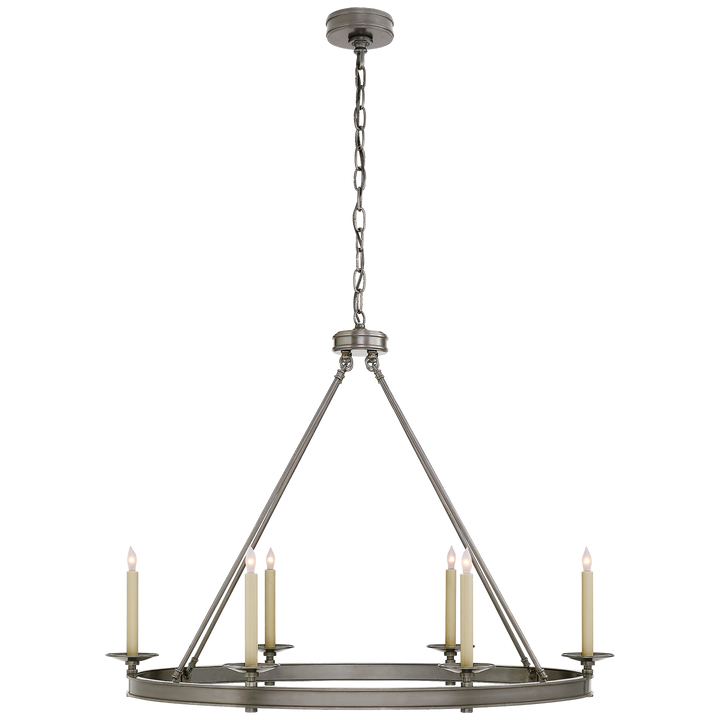 Loretta Ring Chandelier-Visual Comfort-VISUAL-CHC 1603AN-ChandeliersLarge Oval-Antique Nickel-10-France and Son