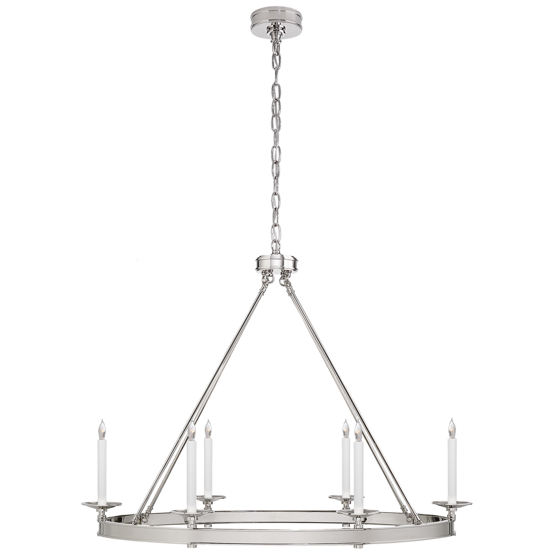 Loretta Ring Chandelier-Visual Comfort-VISUAL-CHC 1603PN-ChandeliersLarge Oval-Polished Nickel-12-France and Son