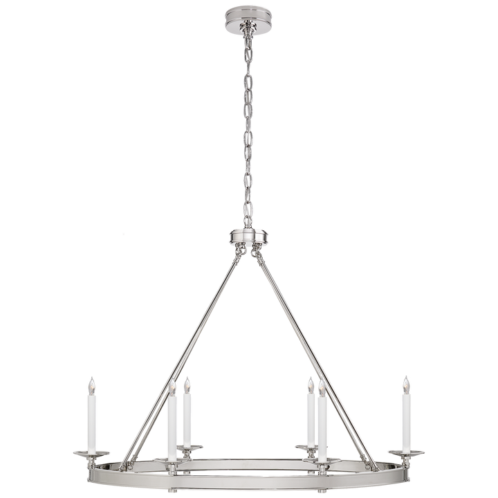 Loretta Ring Chandelier-Visual Comfort-VISUAL-CHC 1603PN-ChandeliersLarge Oval-Polished Nickel-12-France and Son