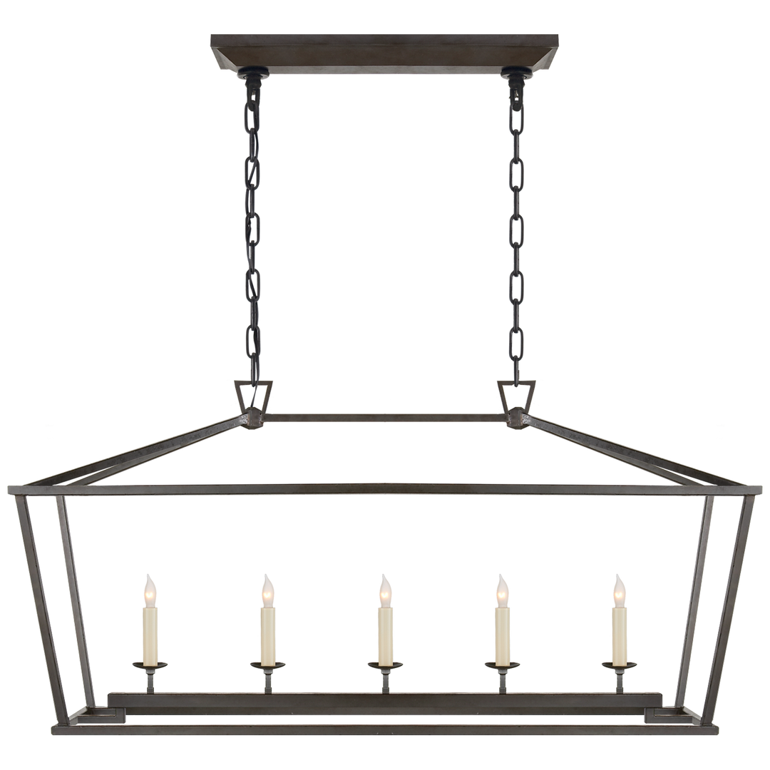 Daylin Linear Lantern-Visual Comfort-VISUAL-CHC 2156AI-PendantsMedium-Aged Iron-6-France and Son