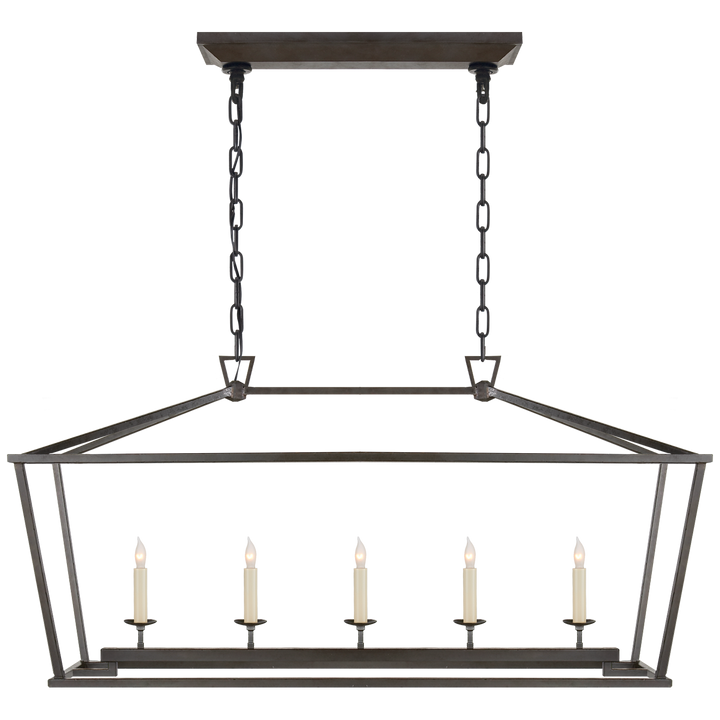 Daylin Linear Lantern-Visual Comfort-VISUAL-CHC 2156AI-PendantsMedium-Aged Iron-6-France and Son