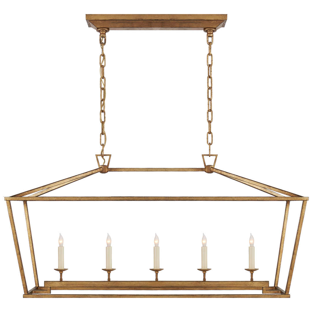 Daylin Linear Lantern-Visual Comfort-VISUAL-CHC 2156GI-PendantsMedium-Gilded Iron-7-France and Son