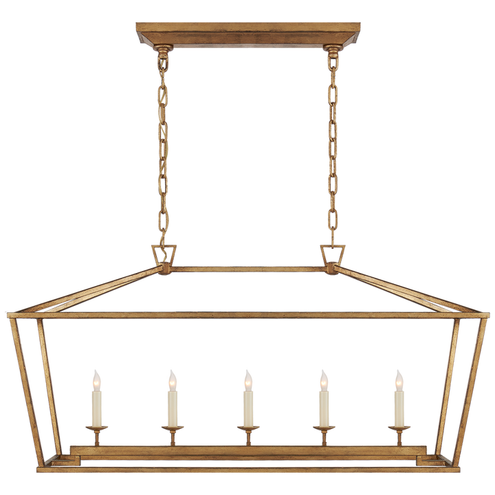 Daylin Linear Lantern-Visual Comfort-VISUAL-CHC 2156GI-PendantsMedium-Gilded Iron-7-France and Son