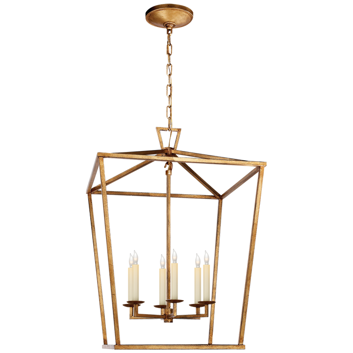 Daylin Lantern-Visual Comfort-VISUAL-CHC 2176GI-PendantsLarge-Normal-Gilded Iron-23-France and Son