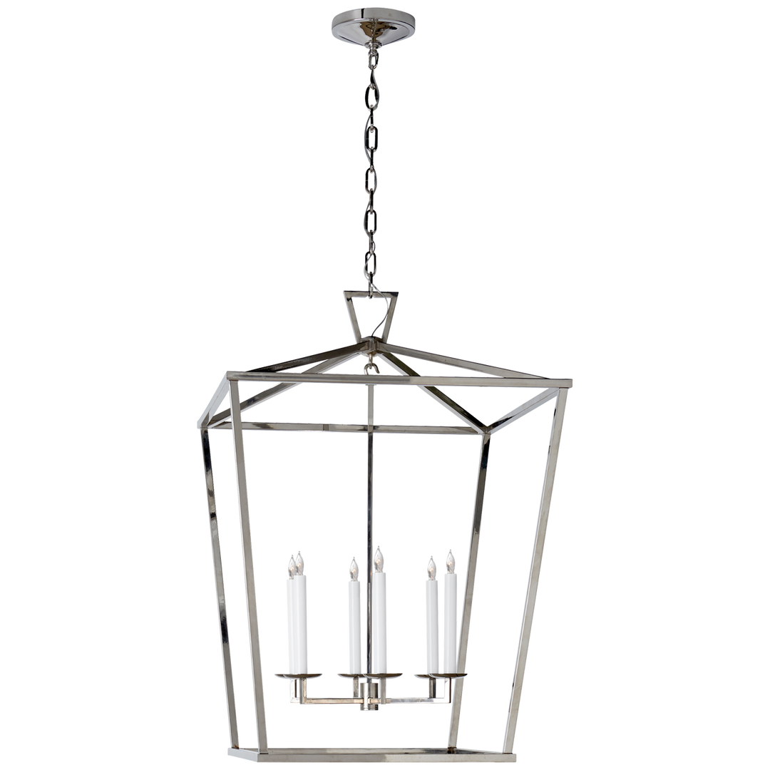 Daylin Lantern-Visual Comfort-VISUAL-CHC 2177PN-PendantsXL-Normal-Polished Nickel-30-France and Son