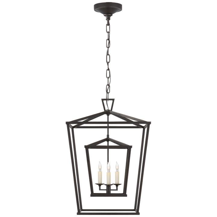 Daylin Double Cage Lantern-Visual Comfort-VISUAL-CHC 2178AI-PendantsMedium-Aged Iron-1-France and Son