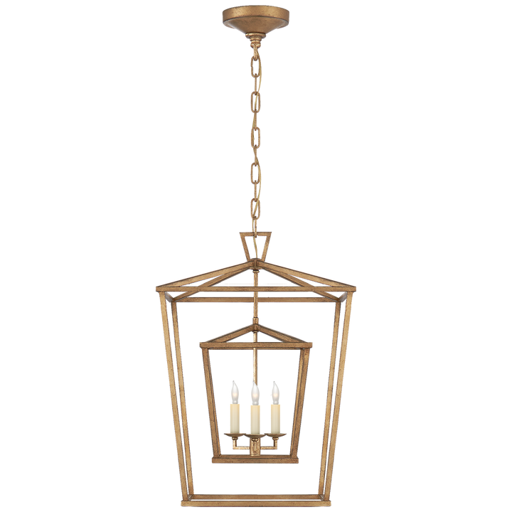 Daylin Double Cage Lantern-Visual Comfort-VISUAL-CHC 2178GI-PendantsMedium-Gilded Iron-4-France and Son