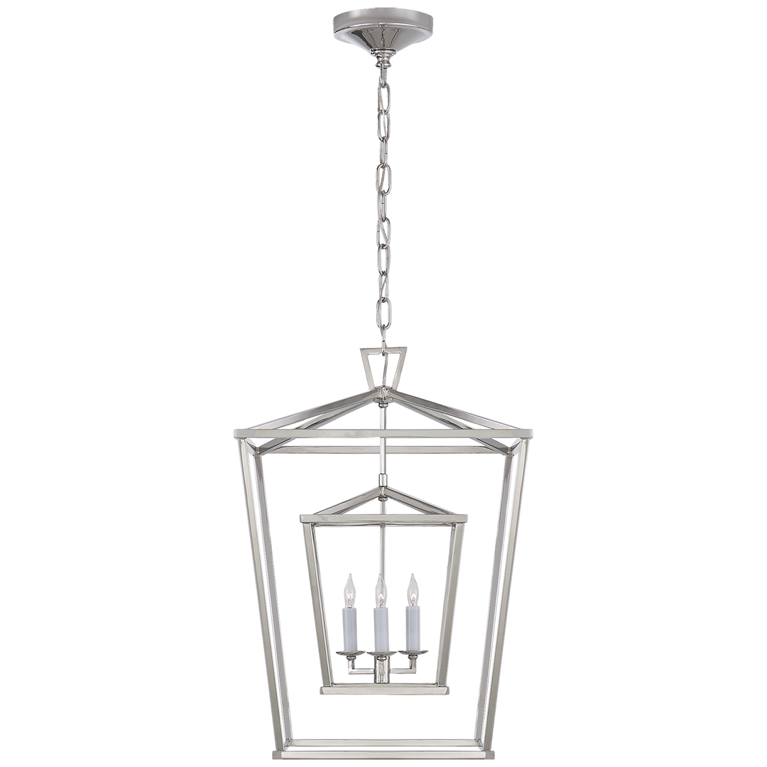 Daylin Double Cage Lantern-Visual Comfort-VISUAL-CHC 2178PN-PendantsMedium-Polished Nickel-5-France and Son