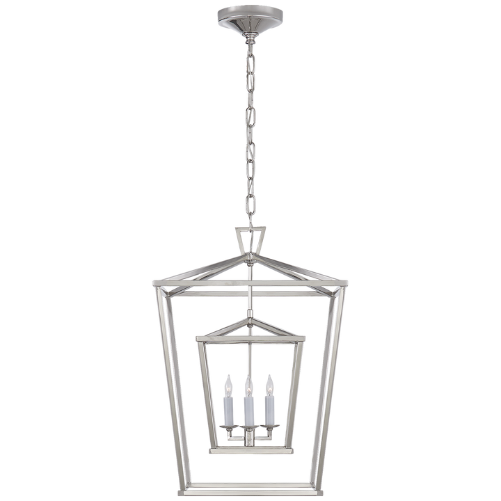 Daylin Double Cage Lantern-Visual Comfort-VISUAL-CHC 2178PN-PendantsMedium-Polished Nickel-5-France and Son