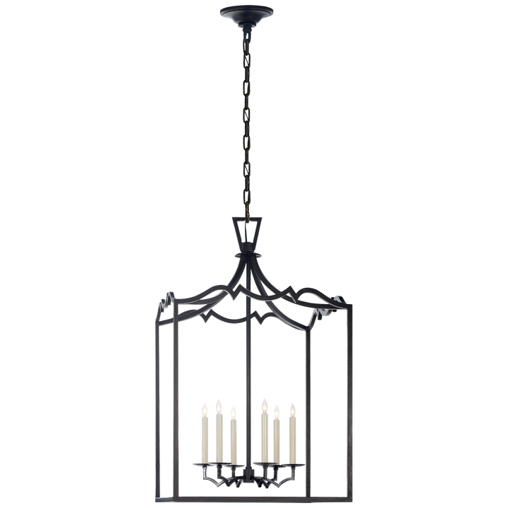 Daylin Fancy Lantern-Visual Comfort-VISUAL-CHC 2182AI-PendantsLarge-Aged Iron-7-France and Son