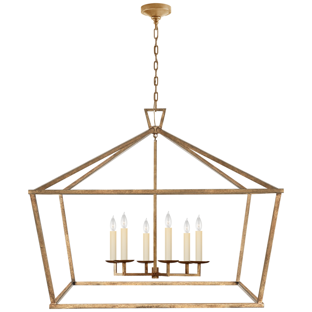 Daylin Lantern-Visual Comfort-VISUAL-CHC 2191GI-PendantsXXL-Wide-Gilded Iron-35-France and Son