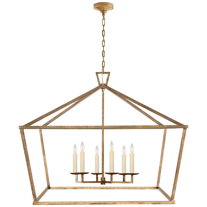 Daylin Lantern-Visual Comfort-VISUAL-CHC 2191GI-PendantsXXL-Wide-Gilded Iron-35-France and Son