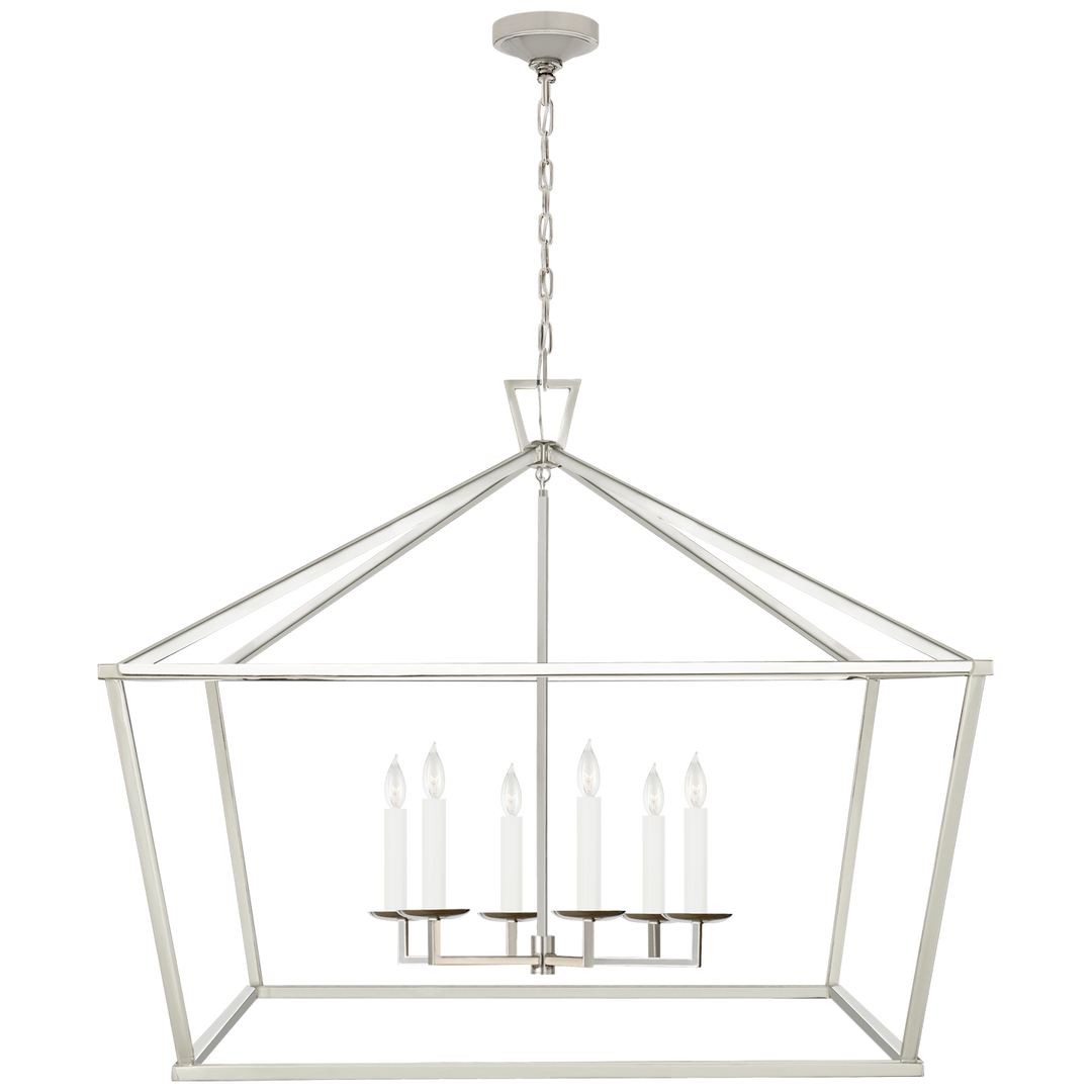 Daylin Lantern-Visual Comfort-VISUAL-CHC 2191PN-PendantsXXL-Wide-Polished Nickel-36-France and Son