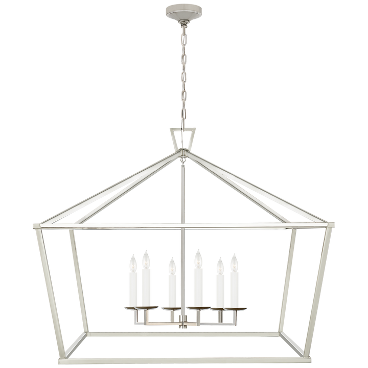 Daylin Lantern-Visual Comfort-VISUAL-CHC 2191PN-PendantsXXL-Wide-Polished Nickel-36-France and Son