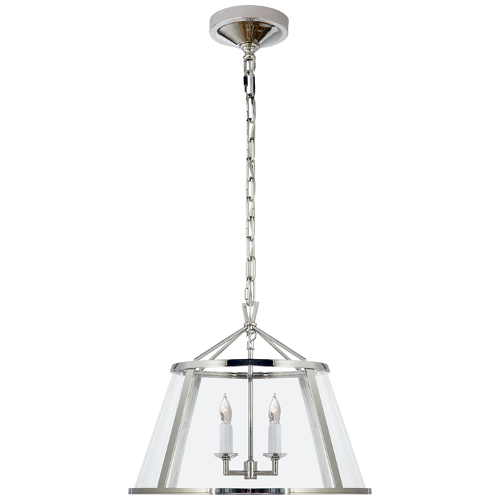 Daylin Round Pendant-Visual Comfort-VISUAL-CHC 2201PN-CG-Pendants16"-Polished Nickel-2-France and Son