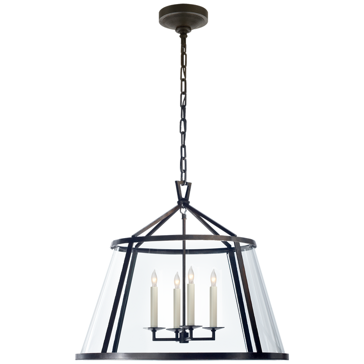 Daylin Round Pendant-Visual Comfort-VISUAL-CHC 2202AI-CG-Pendants24"-Aged Iron-3-France and Son