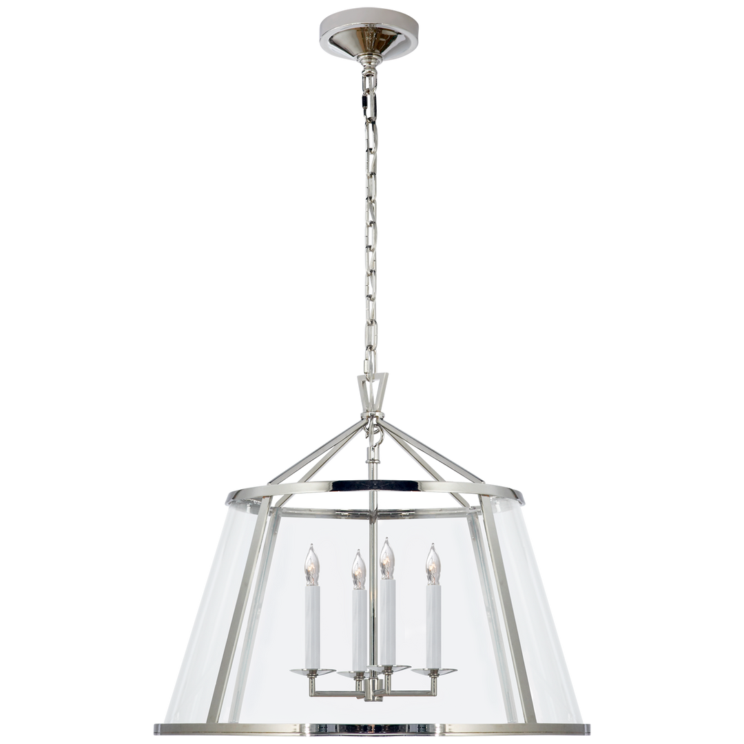 Daylin Round Pendant-Visual Comfort-VISUAL-CHC 2202PN-CG-Pendants24"-Polished Nickel-4-France and Son