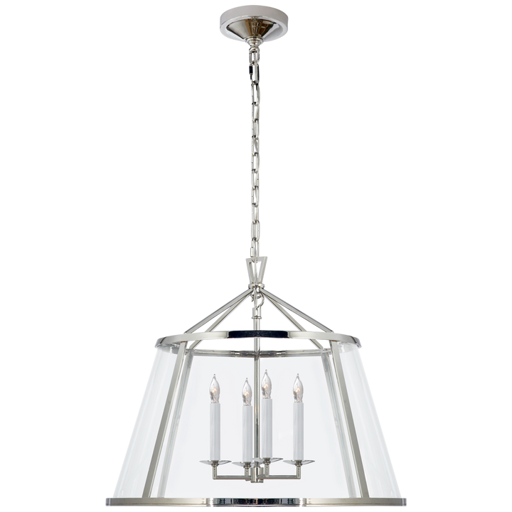 Daylin Round Pendant-Visual Comfort-VISUAL-CHC 2202PN-CG-Pendants24"-Polished Nickel-4-France and Son