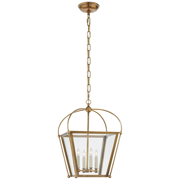 Plan Square Lantern-Visual Comfort-VISUAL-CHC 3438AB-CG-PendantsSmall-Antique- Burnished Brass-1-France and Son