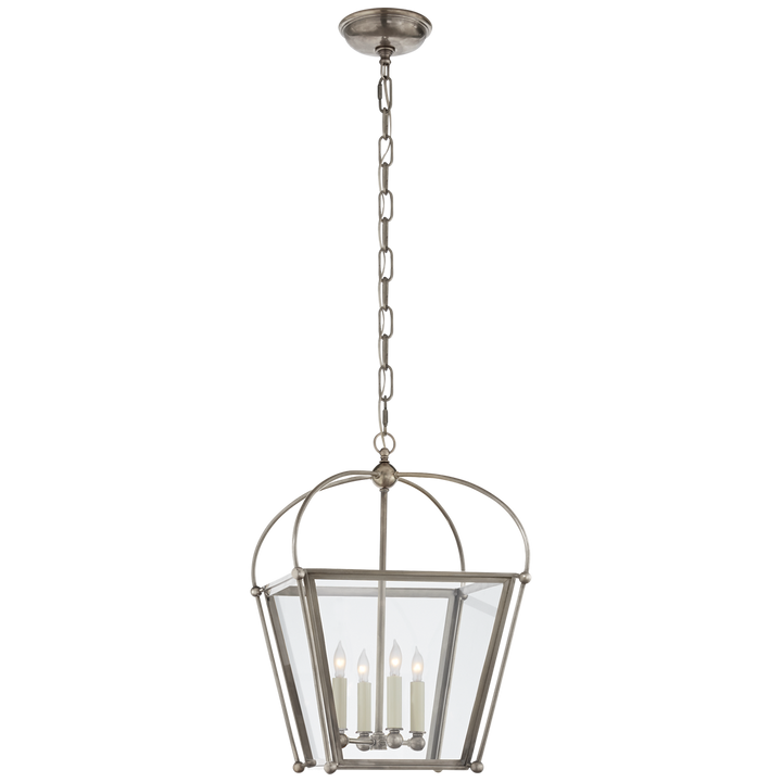 Plan Square Lantern-Visual Comfort-VISUAL-CHC 3438AN-CG-PendantsSmall-Antique Nickel-2-France and Son