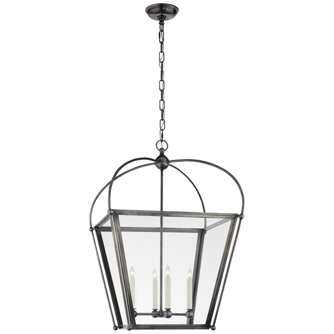 Plan Square Lantern-Visual Comfort-VISUAL-CHC 3439BZ-CG-PendantsMedium-Bronze-7-France and Son