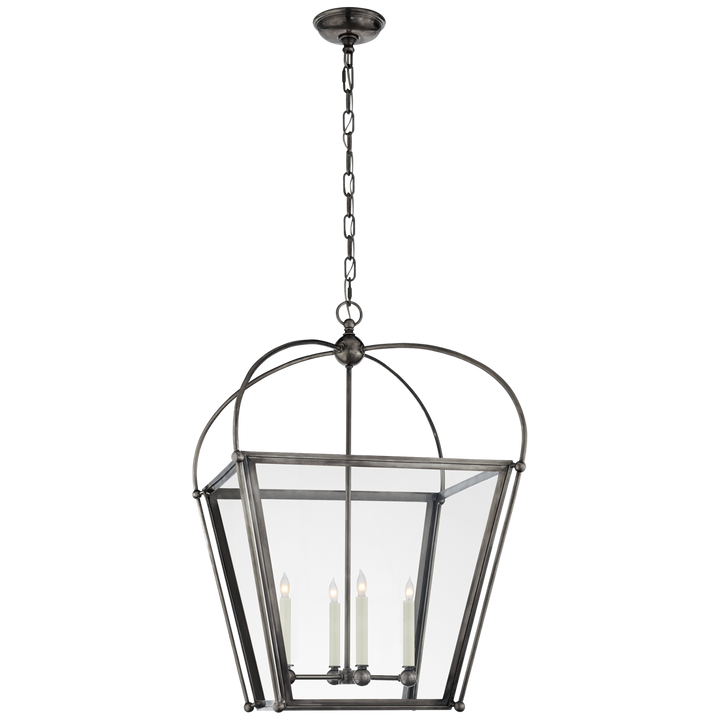 Plan Square Lantern-Visual Comfort-VISUAL-CHC 3439BZ-CG-PendantsMedium-Bronze-7-France and Son