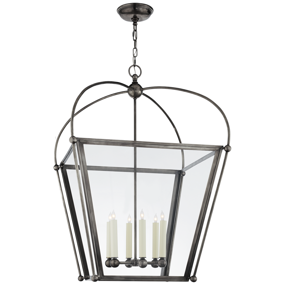 Plan Square Lantern-Visual Comfort-VISUAL-CHC 3440BZ-CG-PendantsLarge-Bronze-11-France and Son