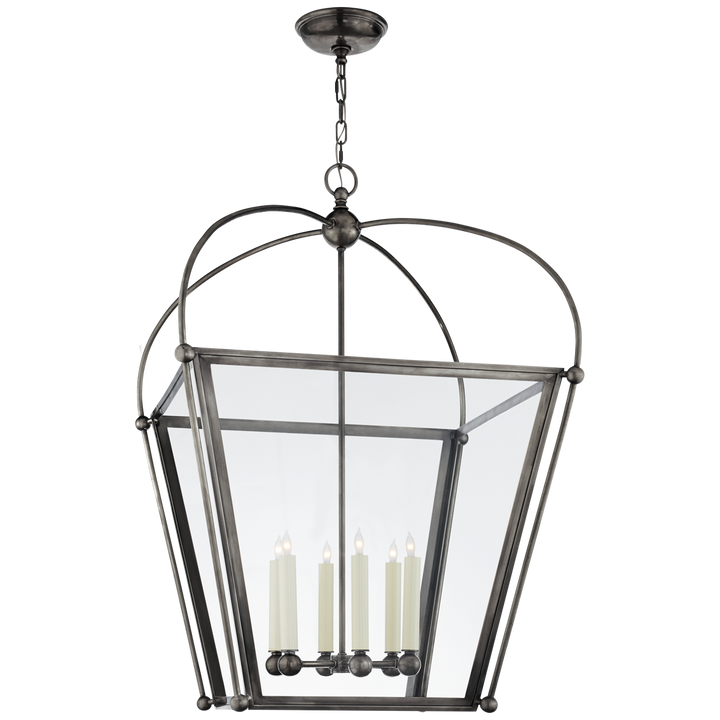 Plan Square Lantern-Visual Comfort-VISUAL-CHC 3440BZ-CG-PendantsLarge-Bronze-11-France and Son