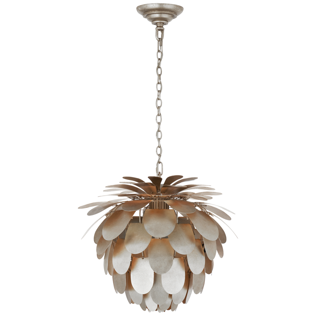 Cataleya Chandelier-Visual Comfort-VISUAL-CHC 5163BSL-ChandeliersSmall-Burnished Silver Leaf-1-France and Son