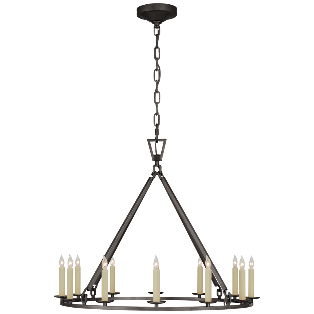 Daylin Ring Chandelier-Visual Comfort-VISUAL-CHC 5172AI-ChandeliersMedium-Single Ring-Aged Iron-3-France and Son