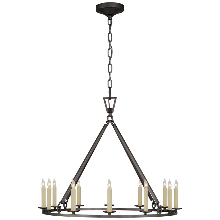 Daylin Ring Chandelier-Visual Comfort-VISUAL-CHC 5172AI-ChandeliersMedium-Single Ring-Aged Iron-3-France and Son