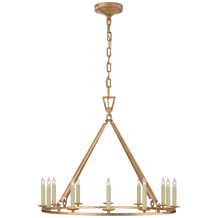 Daylin Ring Chandelier-Visual Comfort-VISUAL-CHC 5172GI-ChandeliersMedium-Single Ring-Gilded Iron-4-France and Son
