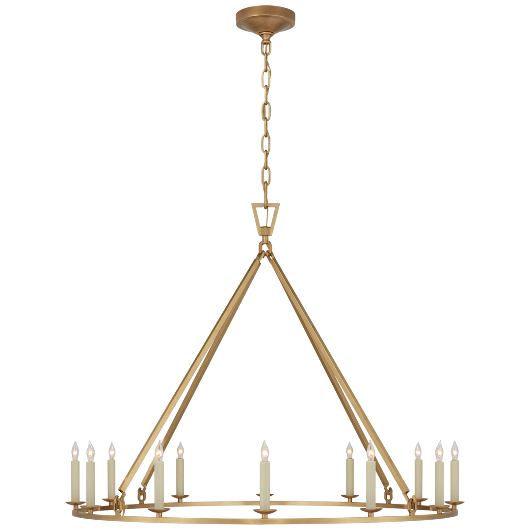 Daylin Ring Chandelier-Visual Comfort-VISUAL-CHC 5174AB-ChandeliersLarge-Single Ring-Antique-Burnished Brass-9-France and Son