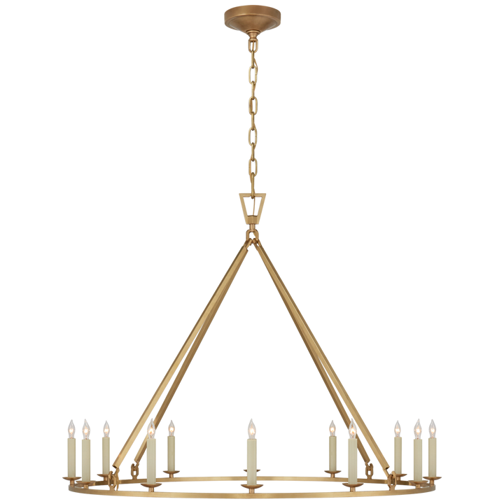 Daylin Ring Chandelier-Visual Comfort-VISUAL-CHC 5174AB-ChandeliersLarge-Single Ring-Antique-Burnished Brass-9-France and Son