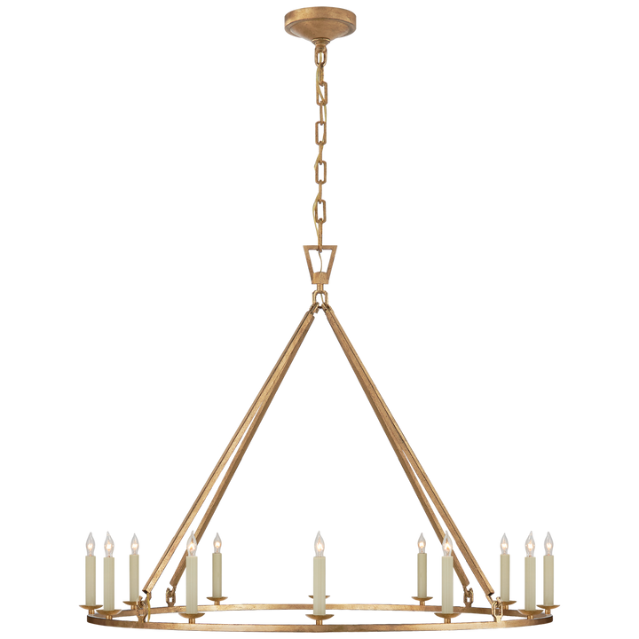 Daylin Ring Chandelier-Visual Comfort-VISUAL-CHC 5174GI-ChandeliersLarge-Single Ring-Gilded Iron-11-France and Son