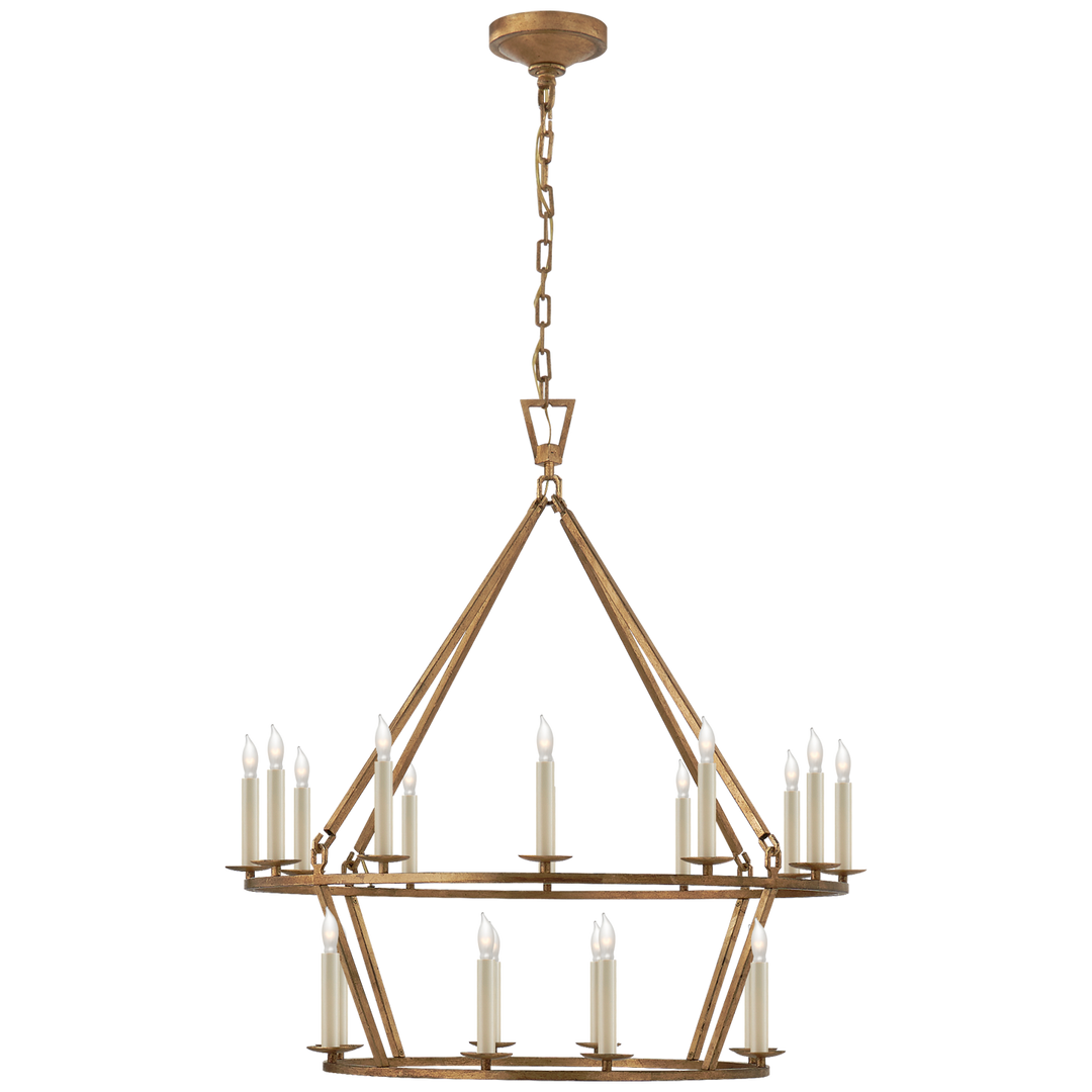 Daylin Ring Chandelier-Visual Comfort-VISUAL-CHC 5178GI-ChandeliersMedium-Two-Tier-Gilded Iron-7-France and Son