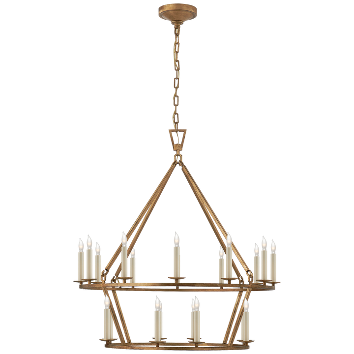 Daylin Ring Chandelier-Visual Comfort-VISUAL-CHC 5178GI-ChandeliersMedium-Two-Tier-Gilded Iron-7-France and Son