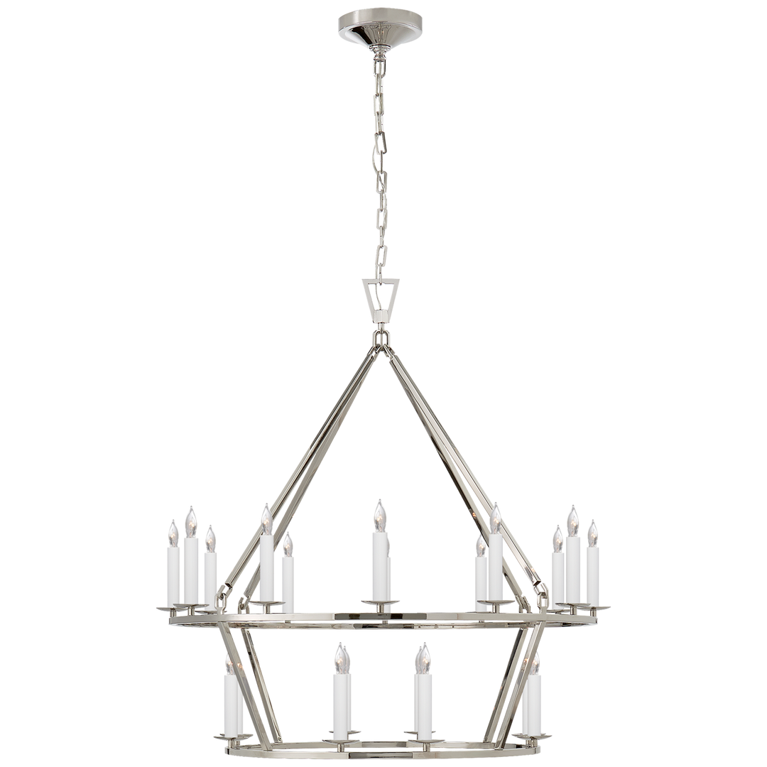 Daylin Ring Chandelier-Visual Comfort-VISUAL-CHC 5178PN-ChandeliersMedium-Two-Tier-Polished Nickel-8-France and Son