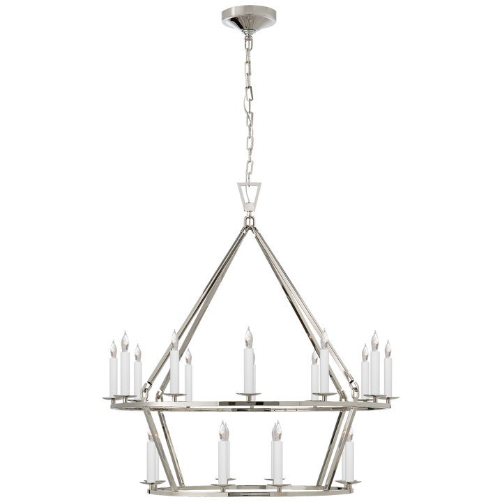 Daylin Ring Chandelier-Visual Comfort-VISUAL-CHC 5178PN-ChandeliersMedium-Two-Tier-Polished Nickel-8-France and Son