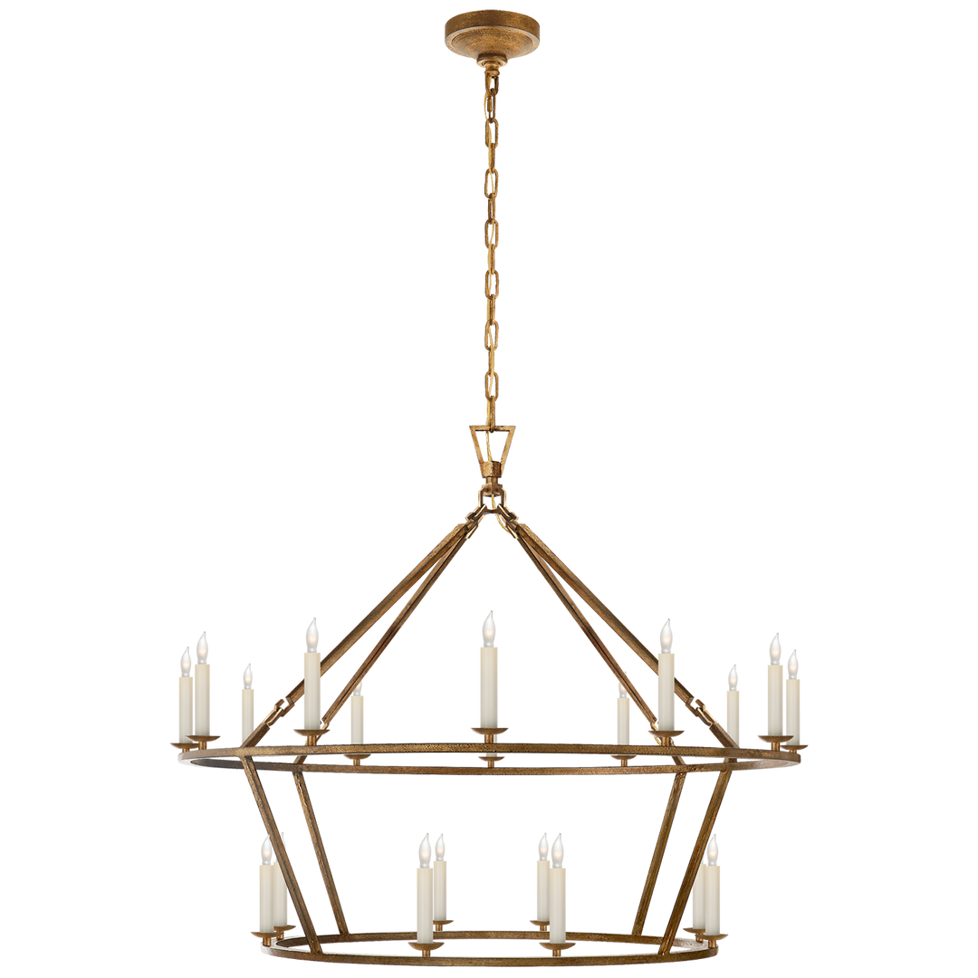 Daylin Ring Chandelier-Visual Comfort-VISUAL-CHC 5179GI-ChandeliersLarge-Two-Tier-Gilded Iron-14-France and Son